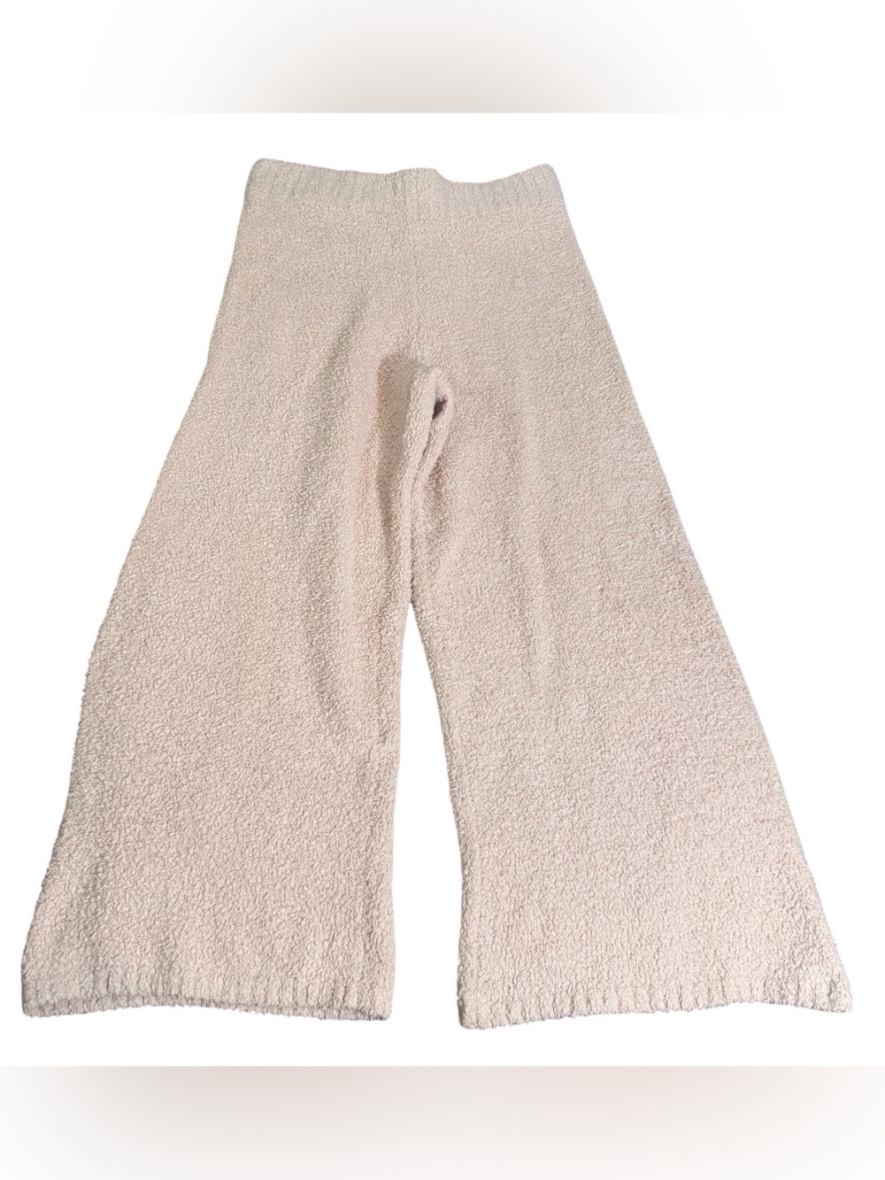 Skims Size 2X/3X Light Pink Fuzzy Teddy Pants Pull On Wide Leg Lounge Casual